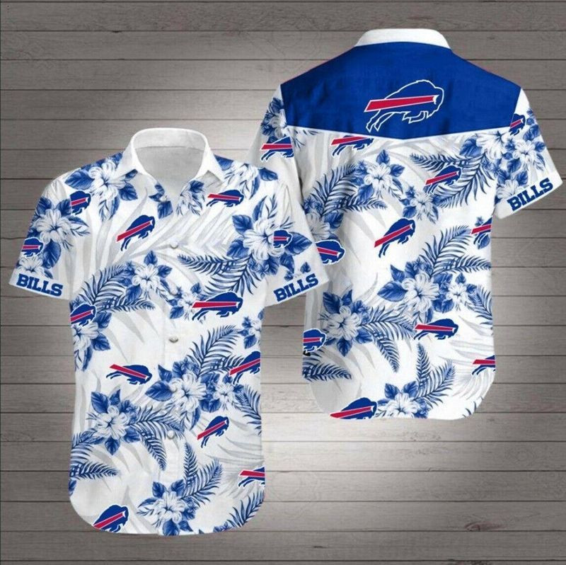 Buffalo Bills Hawaiian Shirt Tropical Aloha Button Up