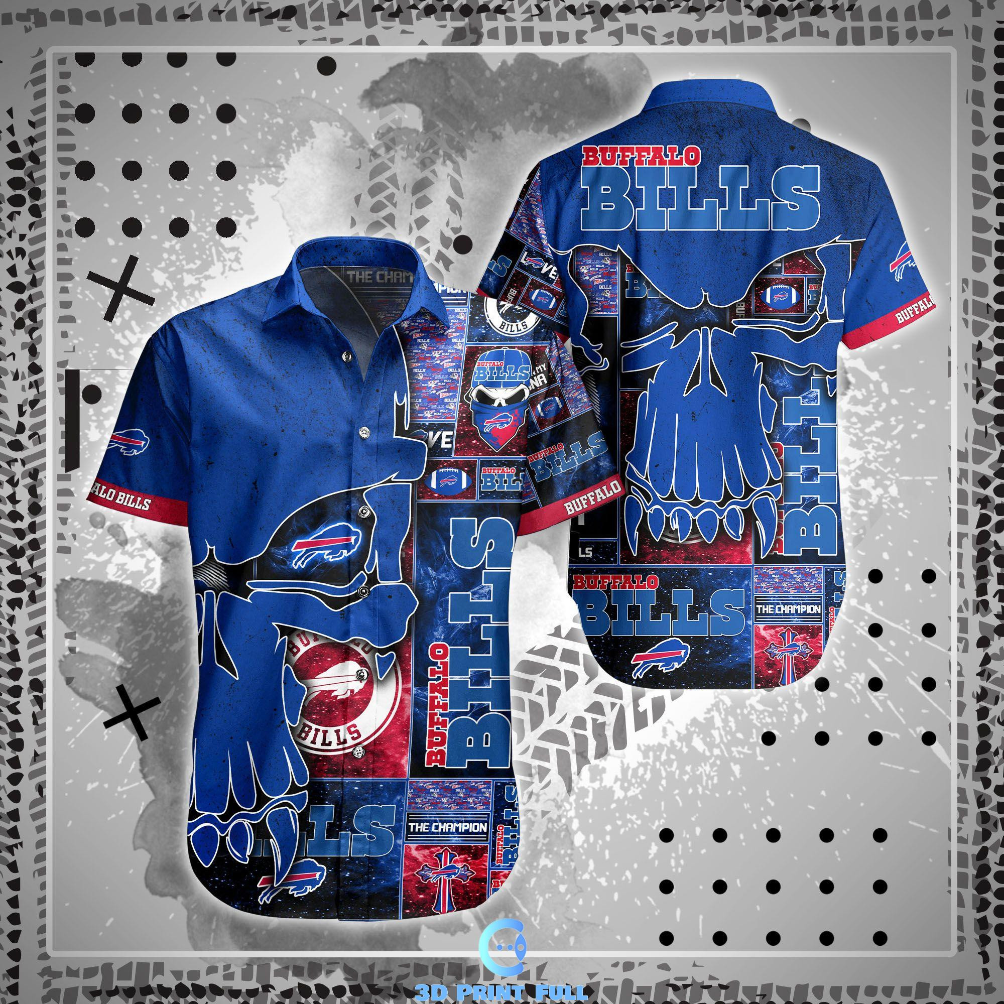 Buffalo Bills Logo 30 Hawaiian Shirt Tropical Aloha Button Up