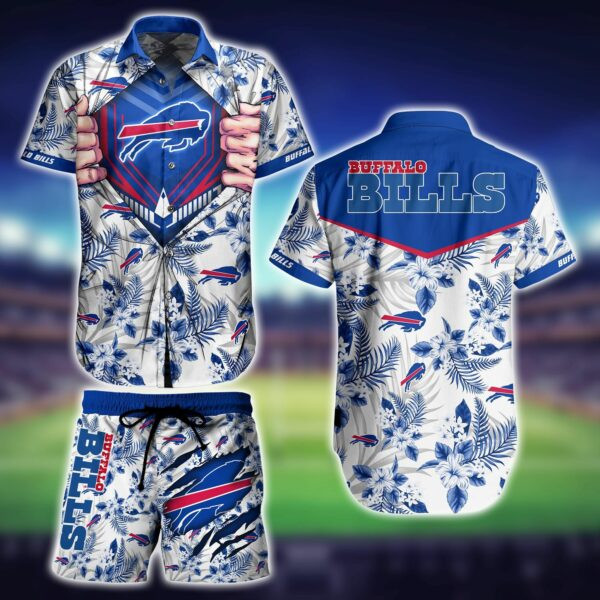Buffalo Bills My Heart Hawaiian Shirt Tropical Aloha Button Up
