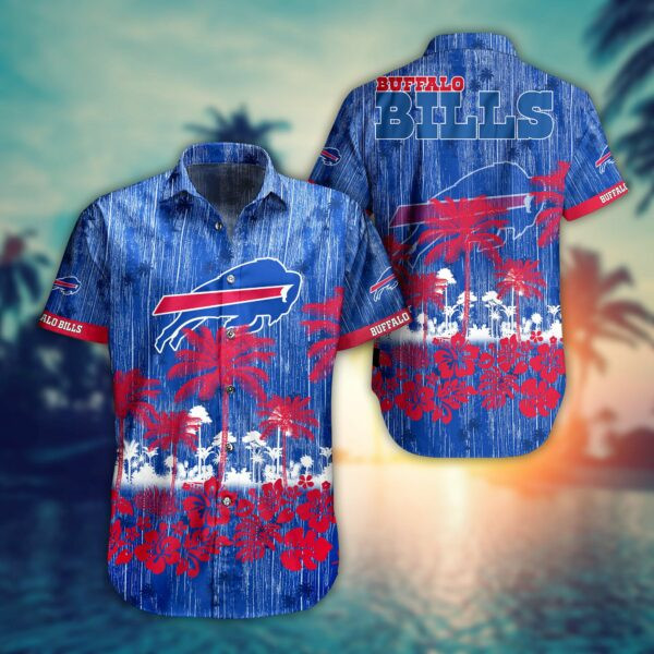 Buffalo Bills New Summer Hawaiian Shirt Tropical Aloha Button Up