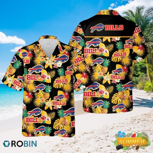 Buffalo Bills Tropical Summer Hawaiian Shirt Tropical Aloha Button Up