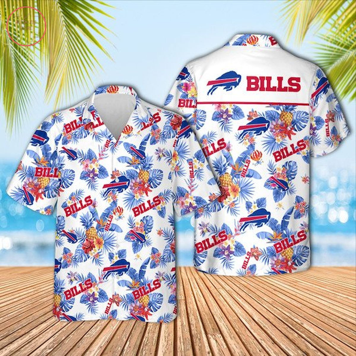Buffalo Bills Unisex Hawaiian Shirt Tropical Aloha Button Up