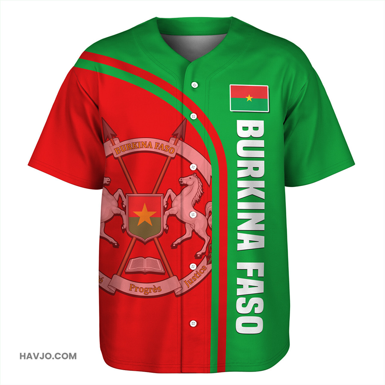 Burkina Faso Custom In My Heart Baseball Jersey