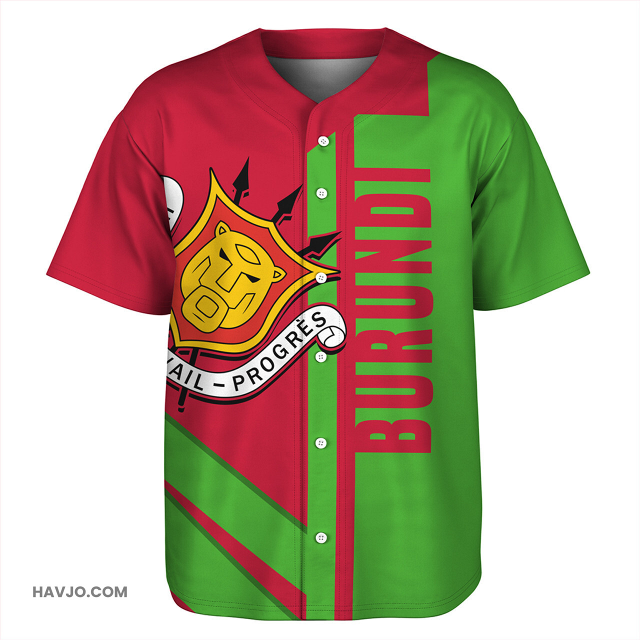 Burundi Casual Style Baseball Jersey