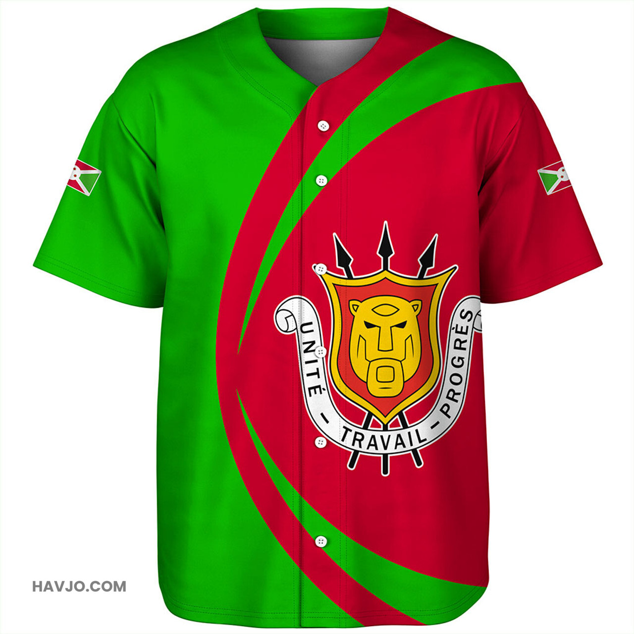 Burundi Circle Style Baseball Jersey