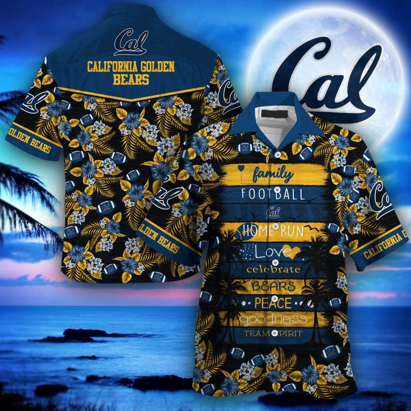 California Golden Bears Ncaa Hawaiian Shirt Tropical Aloha Button Up