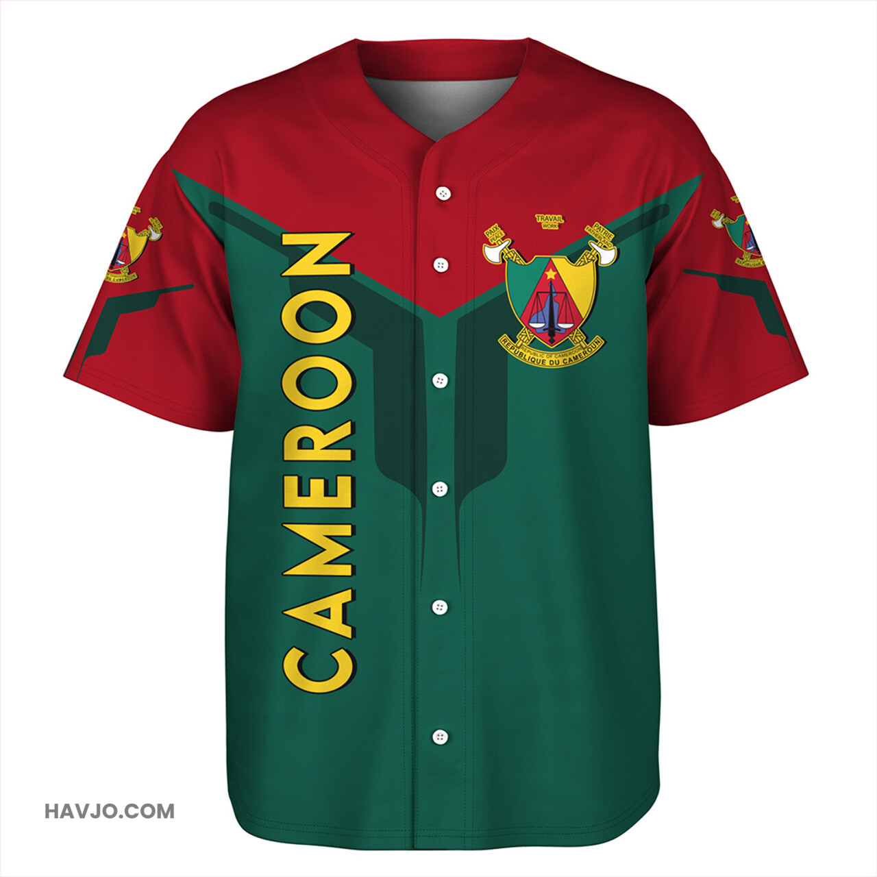 Cameroon Arrow Style Baseball Jersey