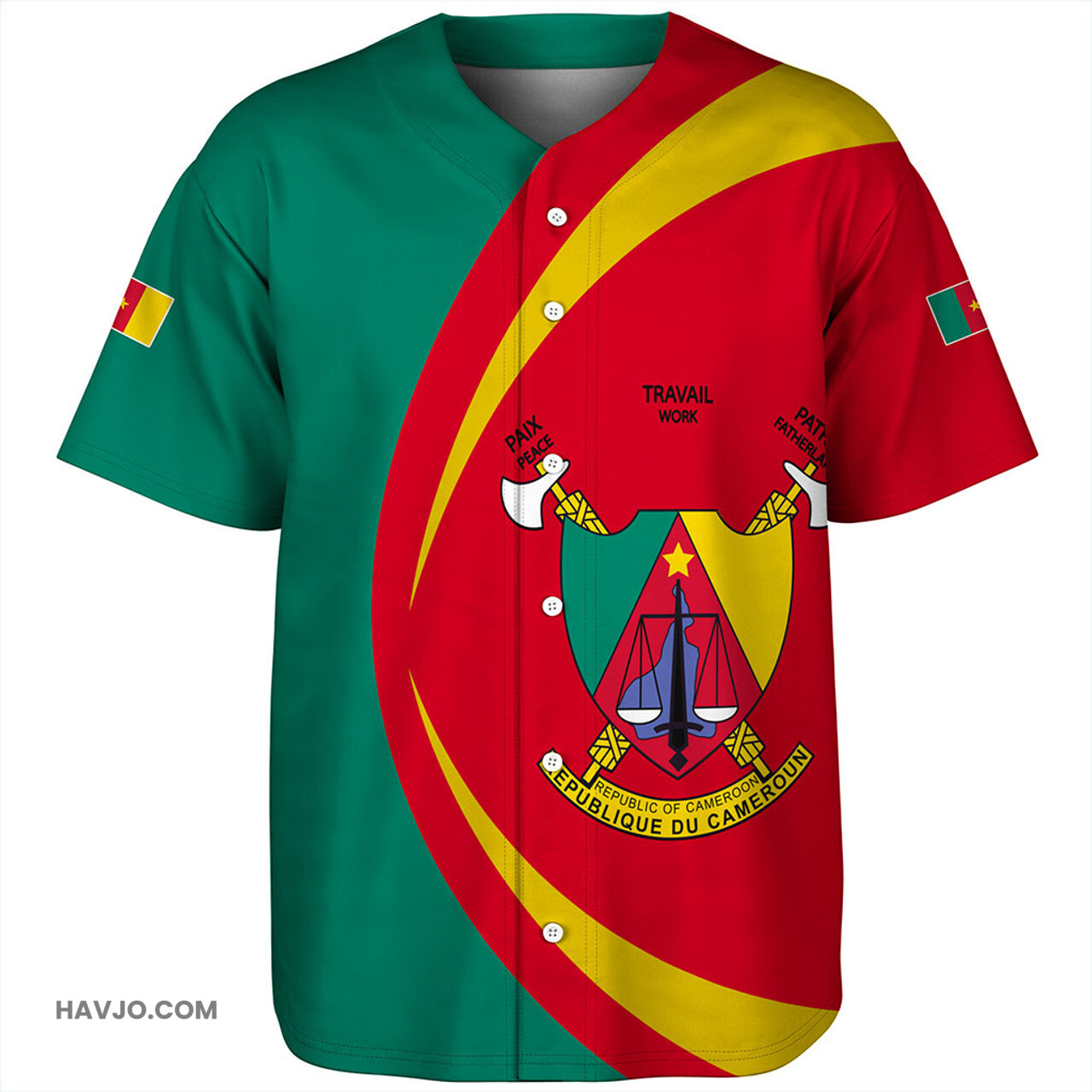 Cameroon Circle Style Baseball Jersey