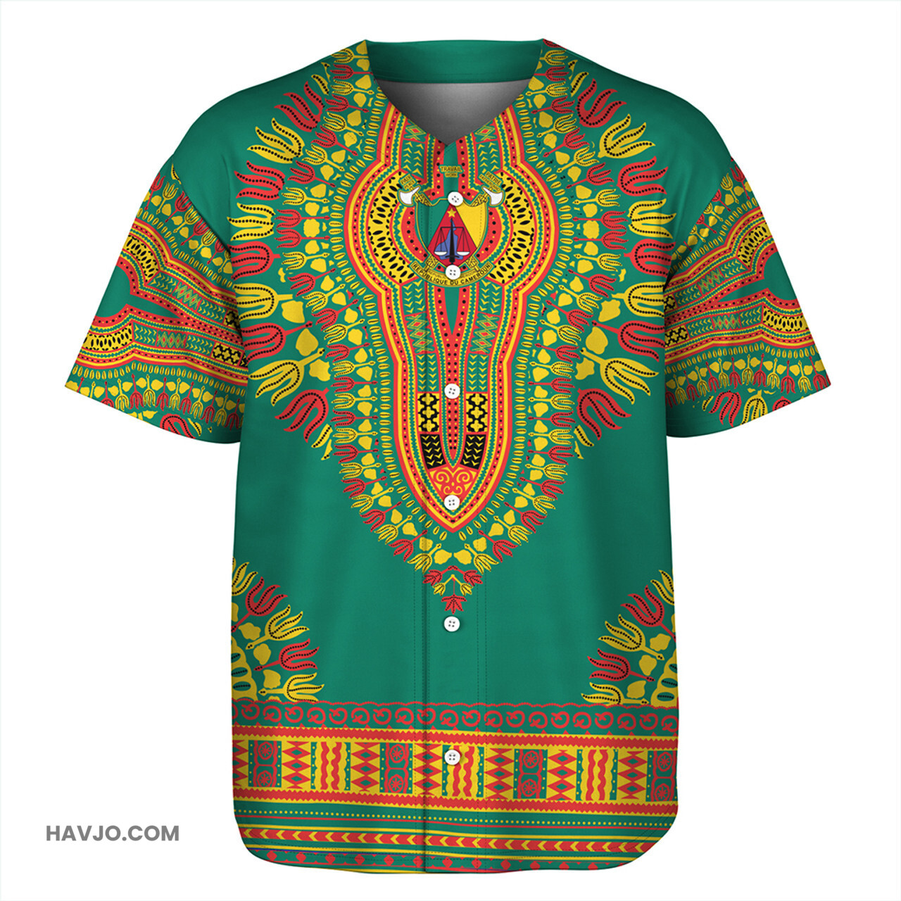 Cameroon Dashiki Baseball Jersey