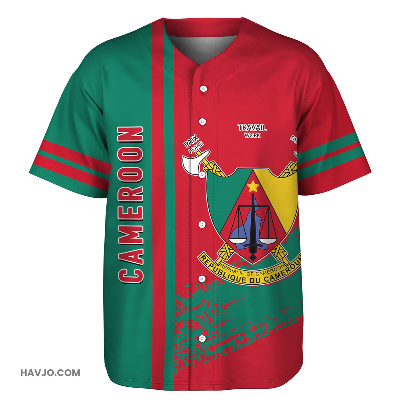 Cameroon Quater Style Baseball Jersey