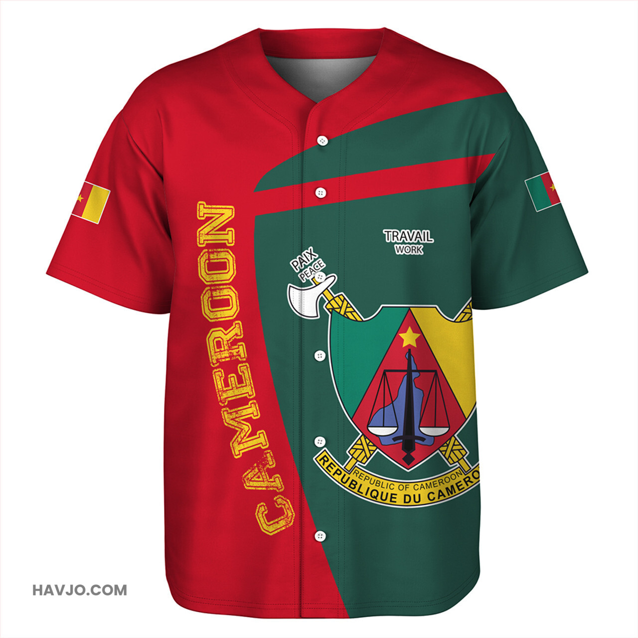 Cameroon Sport Style Baseball Jersey