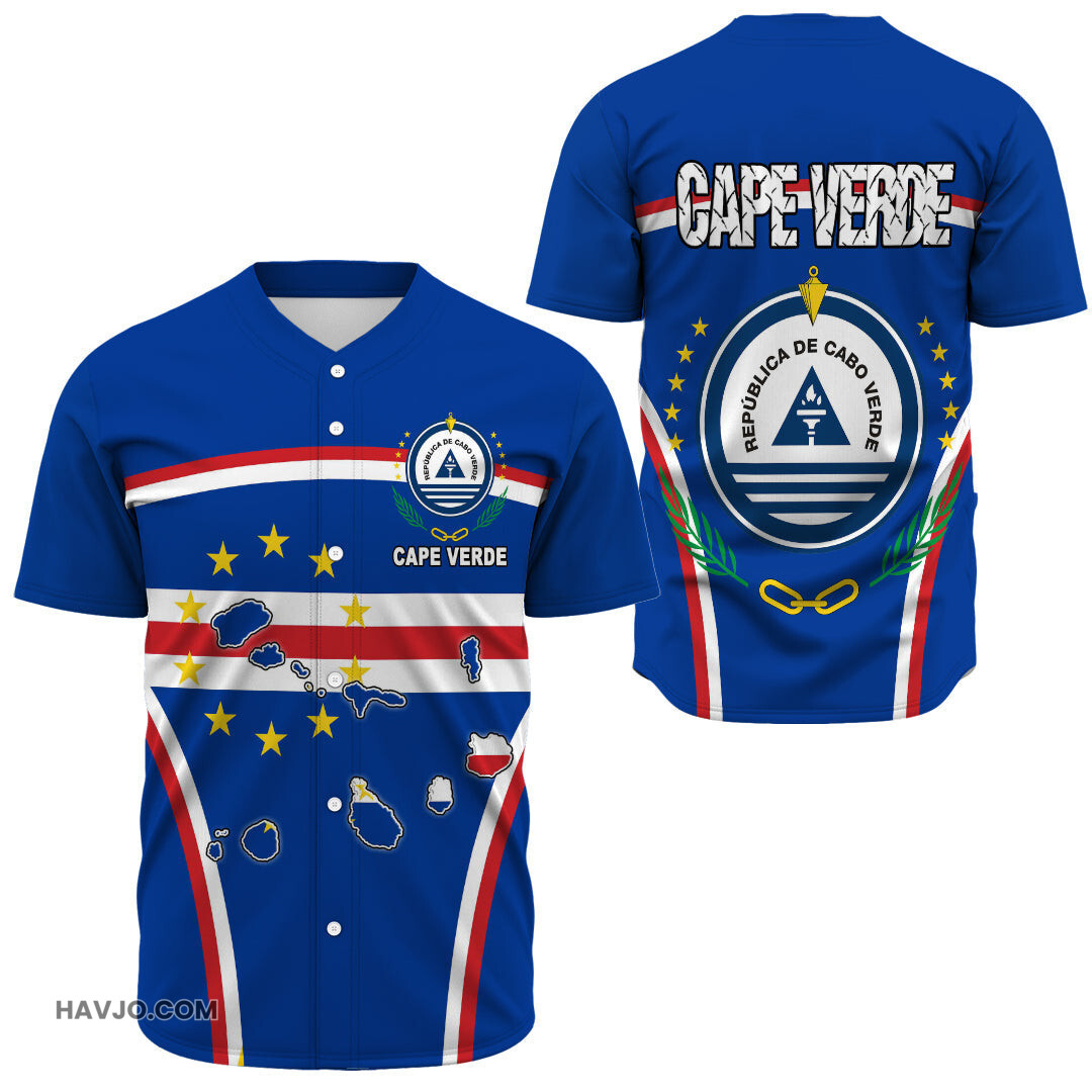 Cape Verde Active Flag Baseball Jersey