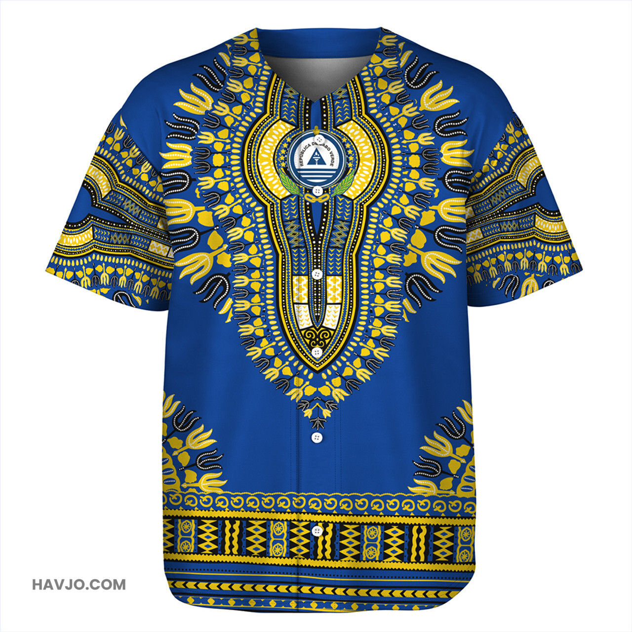 Cape Verde Dashiki Baseball Jersey