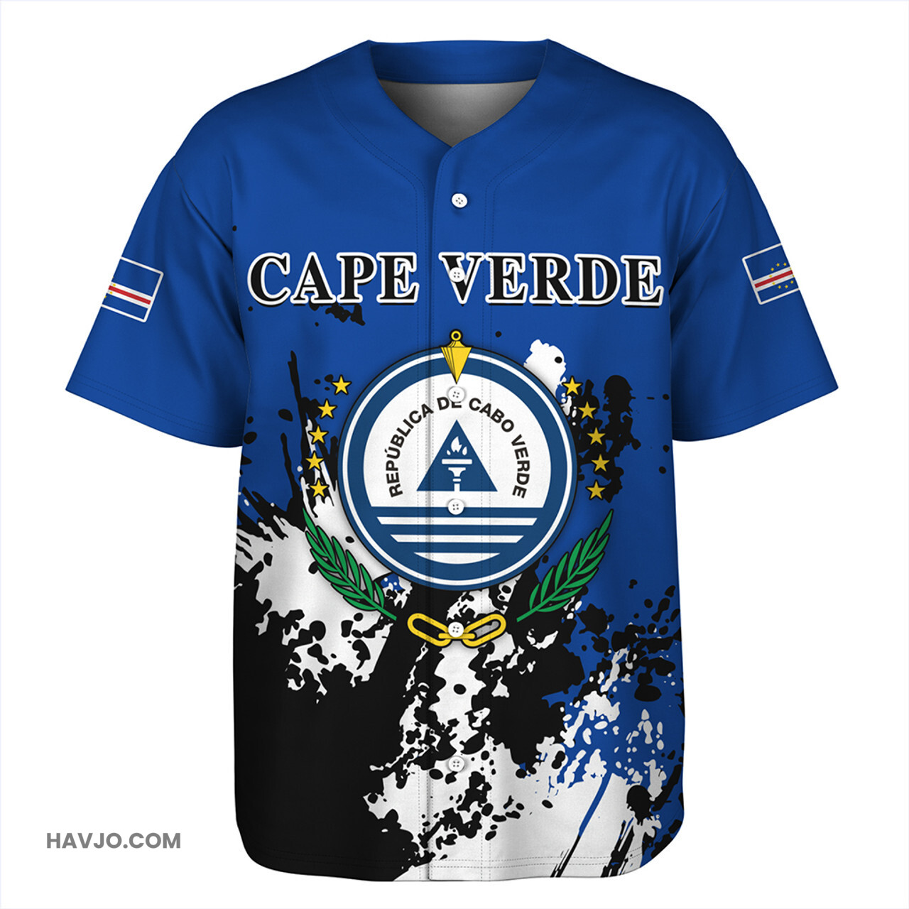 Cape Verde Spanit Style Baseball Jersey