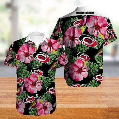 Carolina Hurricanes Hawaiian Shirt Tropical Aloha Button Up