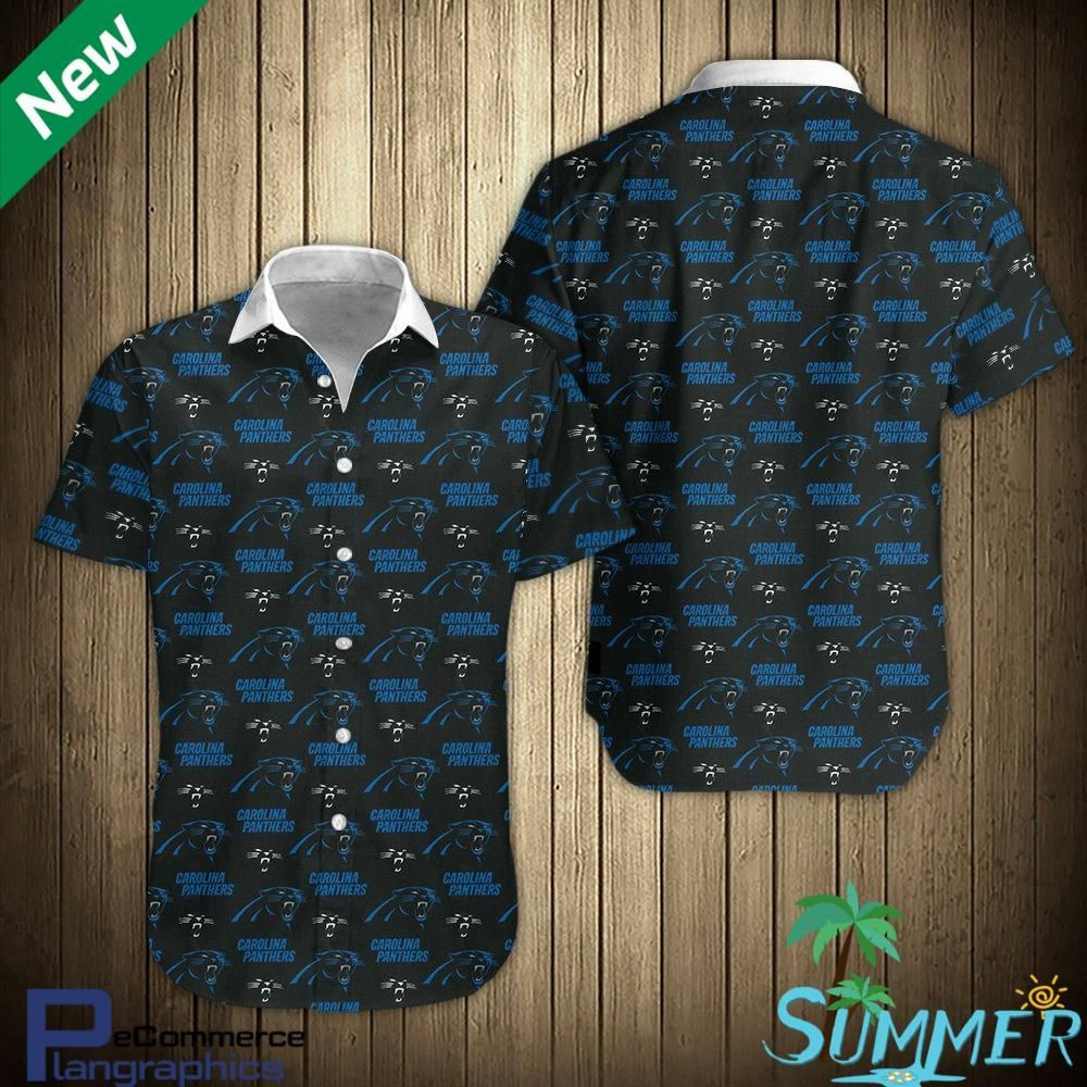 Carolina Panthers Aloha Shirt Hawaiian Shirt Tropical Aloha Button Up