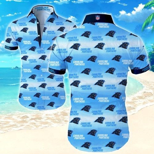 Carolina Panthers Funny Hawaiian Shirt Tropical Aloha Button Up