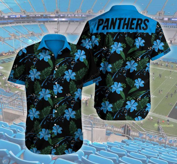 Carolina Panthers Hawaiian Shirt Tropical Aloha Button Up