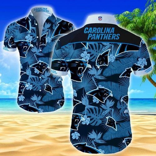 Carolina Panthers Hawaiian Shirt Tropical Aloha Button Up