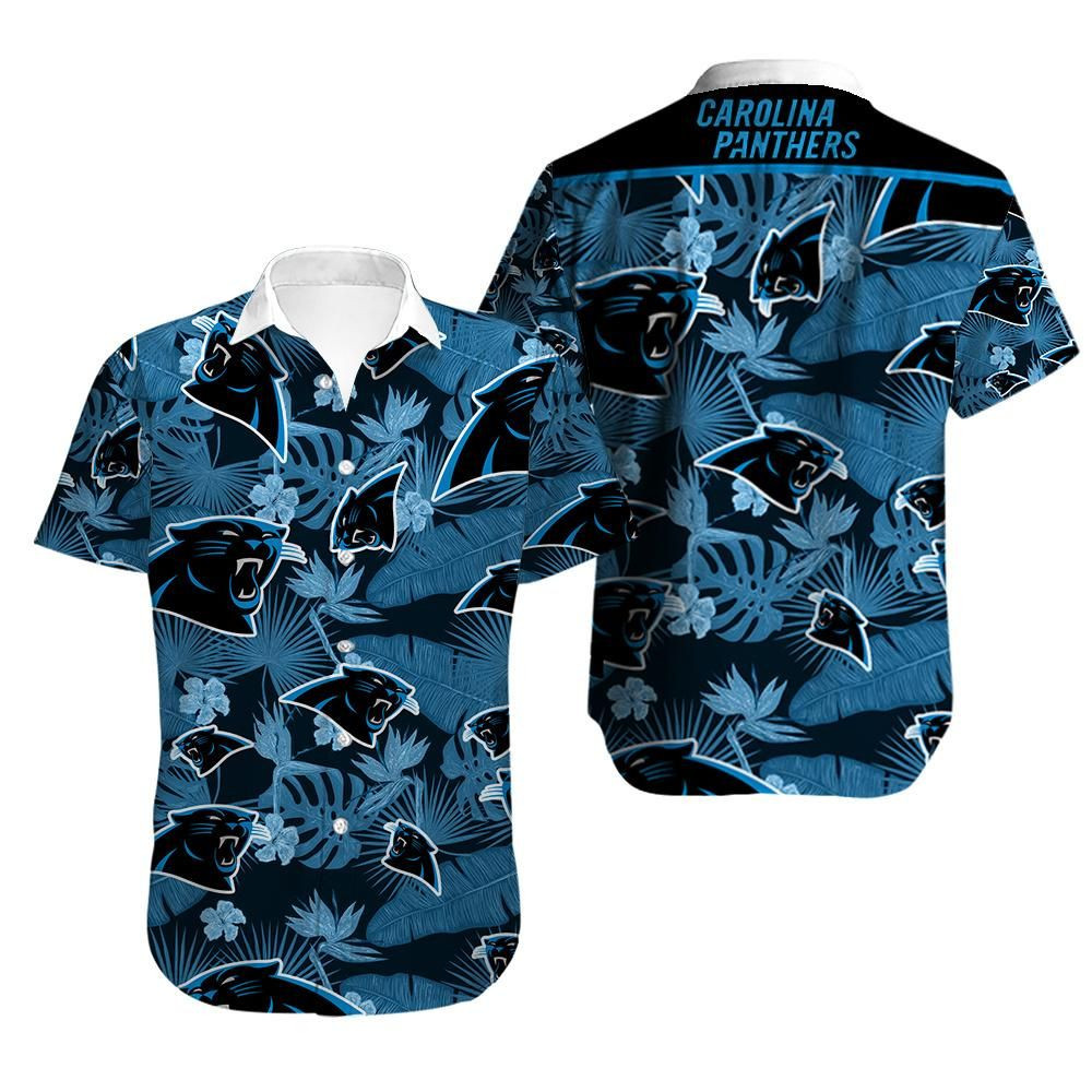 Carolina Panthers Hawaiian Shirt Tropical Aloha Button Up