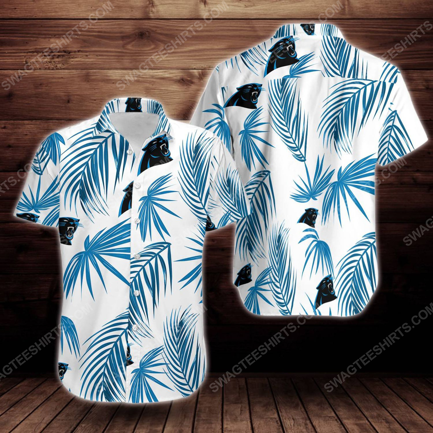 Carolina Panthers Maria Hawaiian Shirt Tropical Aloha Button Up