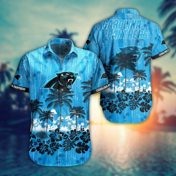 Carolina Panthers New Summer Hawaiian Shirt Tropical Aloha Button Up
