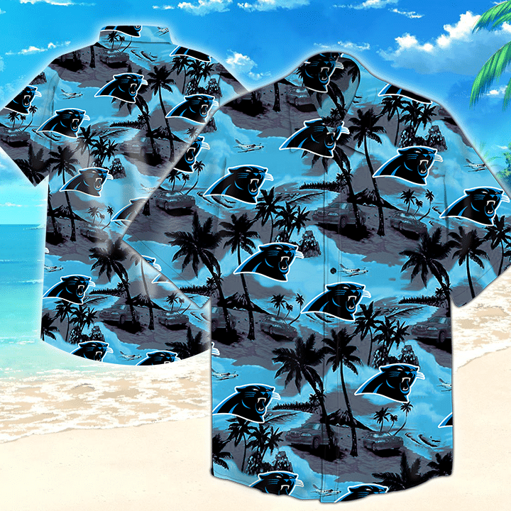 Carolina Panthers Nfl Tommy Bahama Hawaiian Shirt Tropical Aloha Button Up