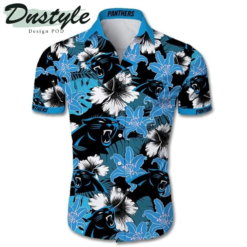 Carolina Panthers Tropical Hawaiian Shirt Tropical Aloha Button Up