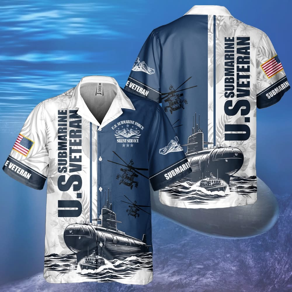 Celebrating 125 Years Of The US Submarine Force Hawaiian Shirt Navy Gift For Veteran