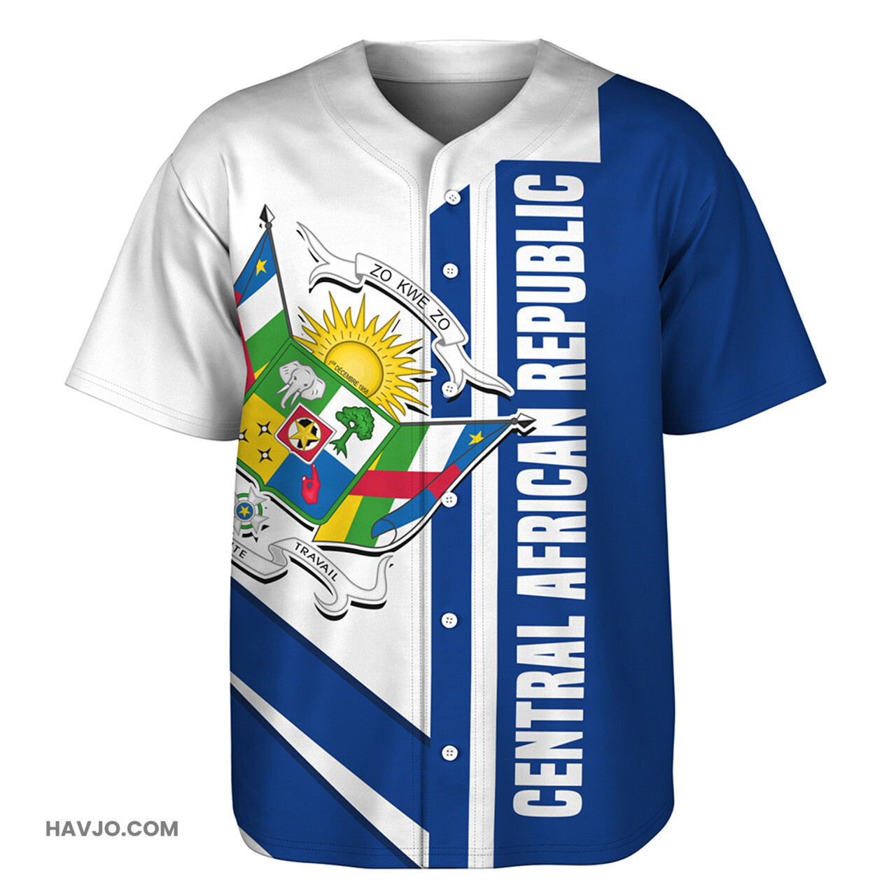 Central African Republic Casual Style Baseball Jersey