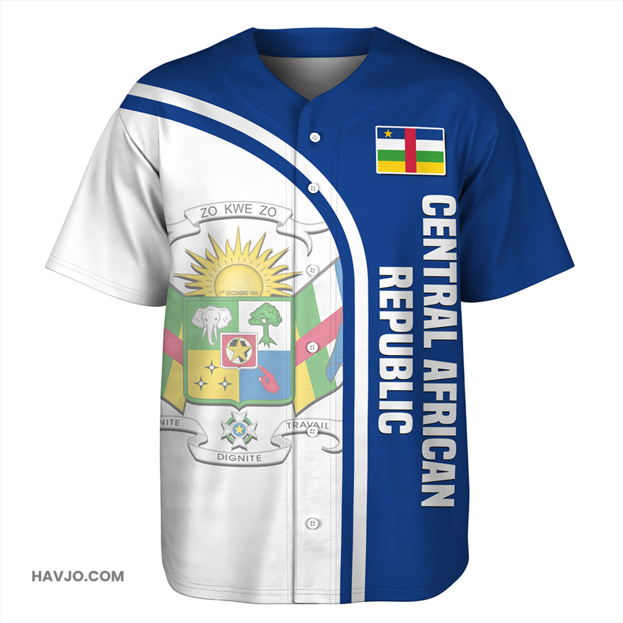 Central African Republic Custom In My Heart Baseball Jersey