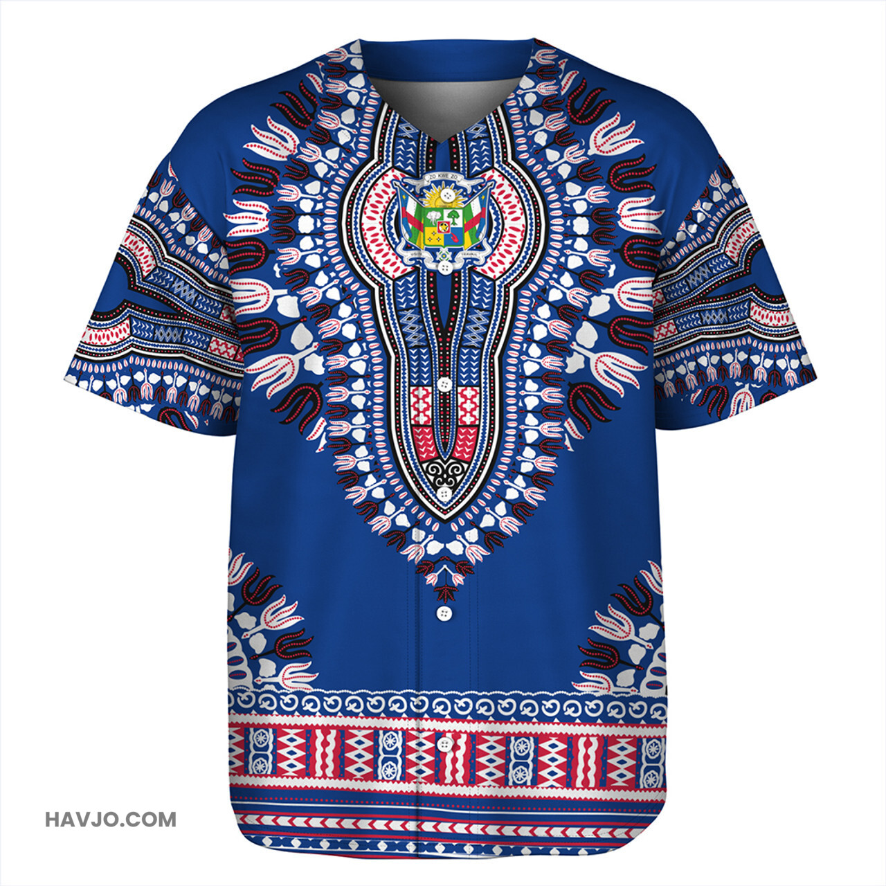 Central African Republic Dashiki Baseball Jersey