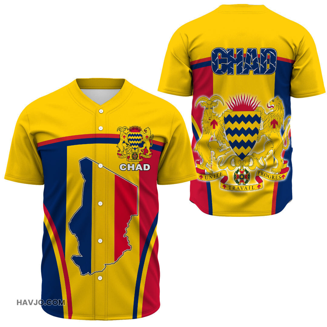 Chad Active Flag Baseball Jersey