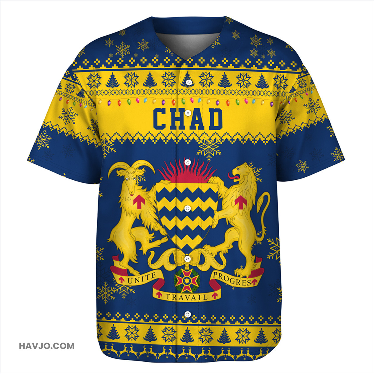 Chad Christmas Style Pattern Baseball Jersey