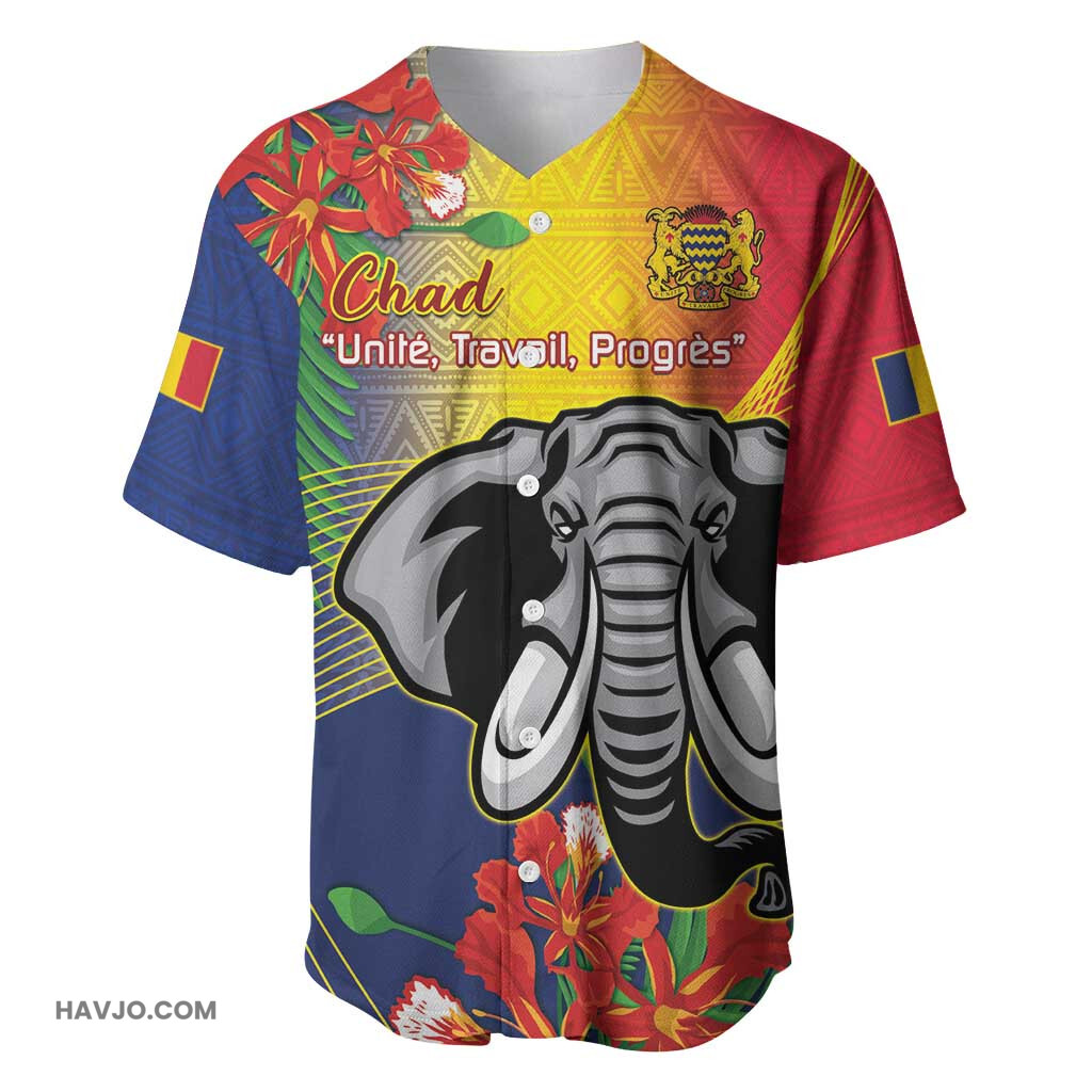 Chad Independence Day Happy 64 Years Of Independence Baseball Jersey