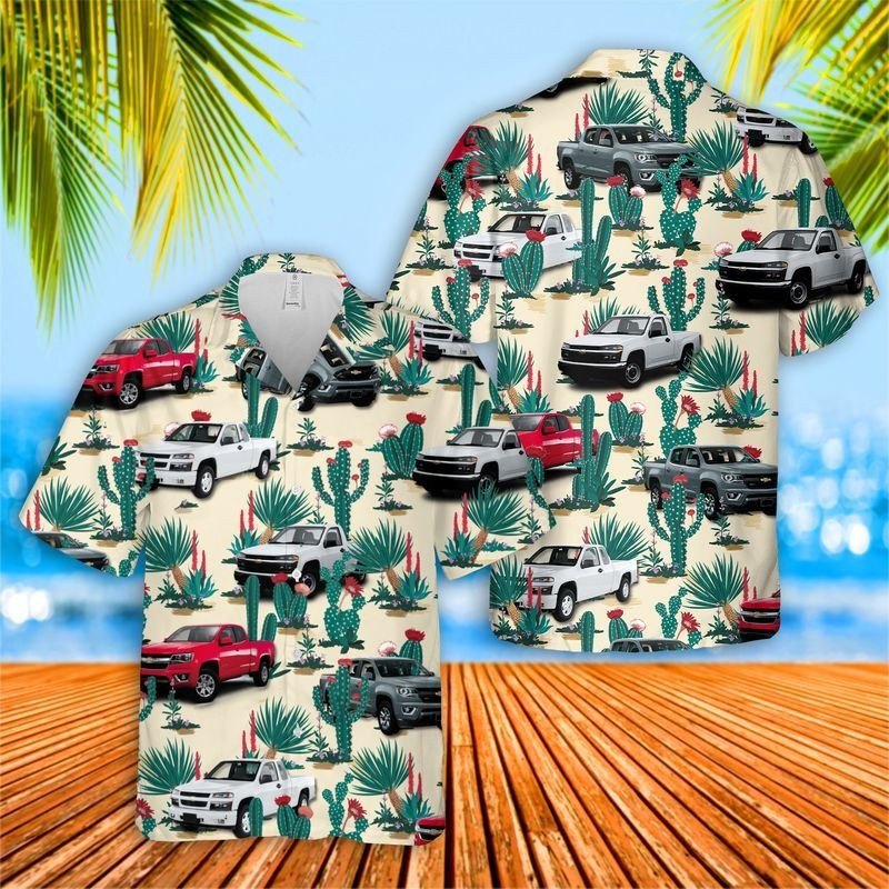 Chevrolet Colorado Hawaiian Shirt Tropical Aloha Button Up
