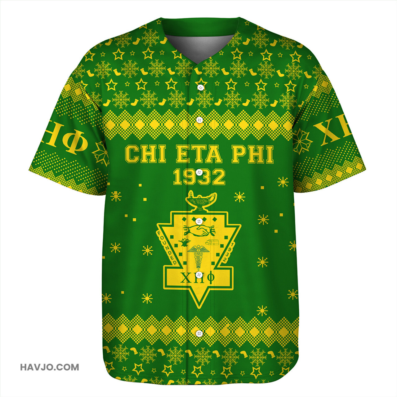 Chi Eta Phi Christmas Mascot Greek Life Baseball Jersey