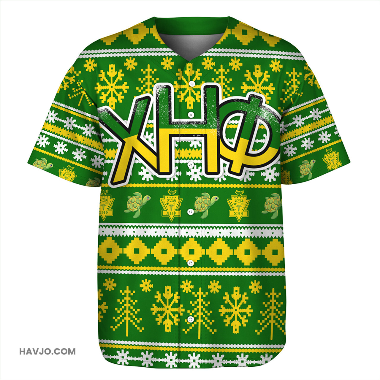 Chi Eta Phi Christmas Style Grunge Baseball Jersey