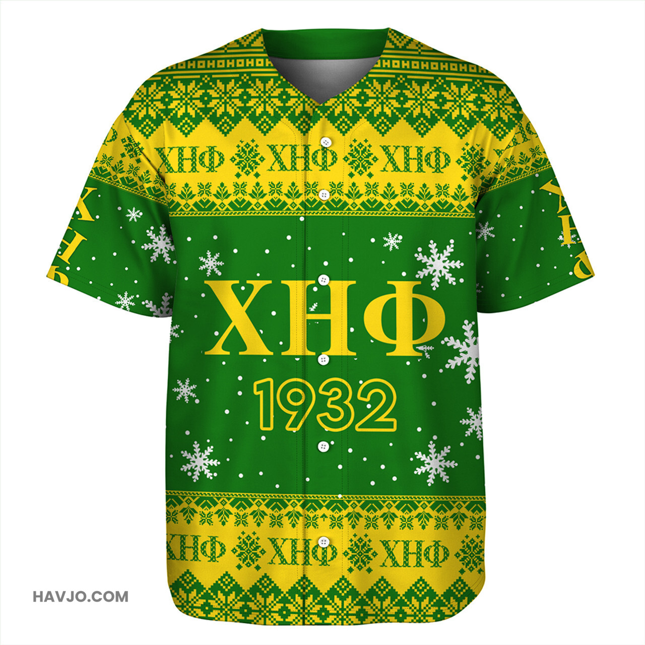Chi Eta Phi Christmas Symbols Design Baseball Jersey