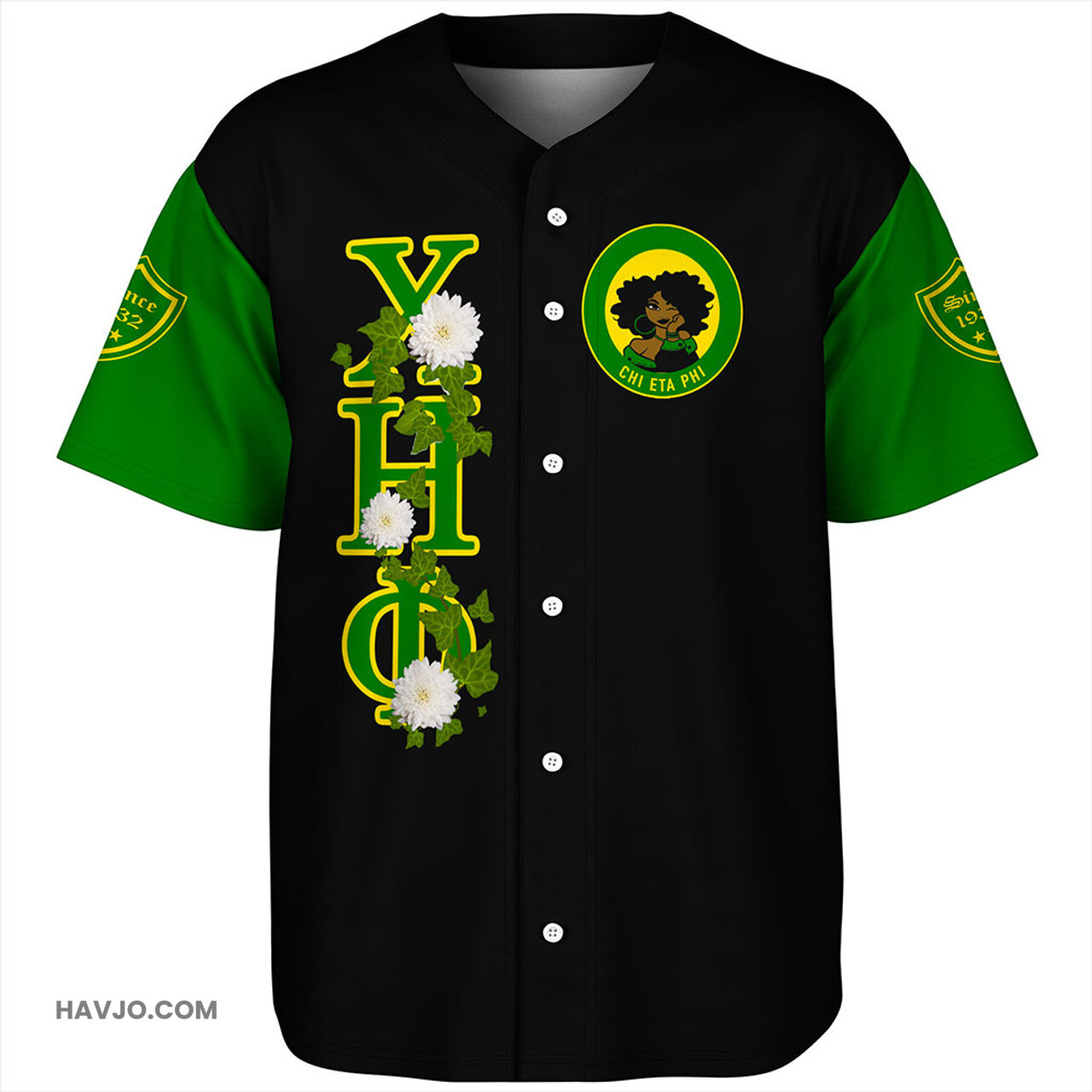 Chi Eta Phi Flower Baseball Jersey