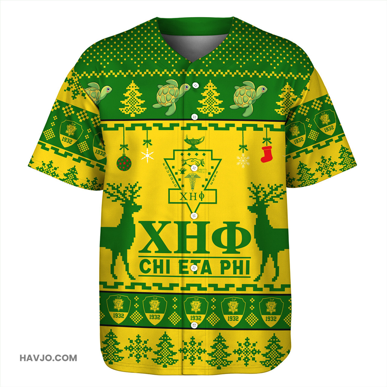 Chi Eta Phi Lux Christmas Baseball Jersey