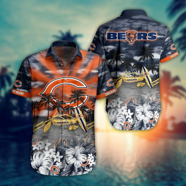 Chicago Bears Summer Lover Hawaiian Shirt Tropical Aloha Button Up