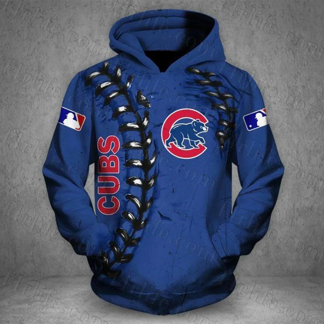 Chicago Cubs 3D MLB All Over Print Hoodie