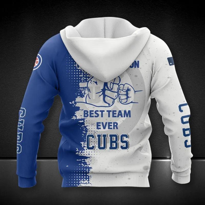 Alternative view of Chicago Cubs Dad And Son MLB All Over Print Hoodie