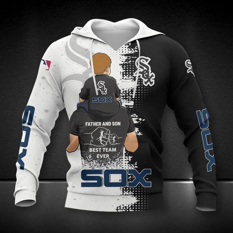 Chicago White Sox Dad And Son MLB All Over Print Hoodie