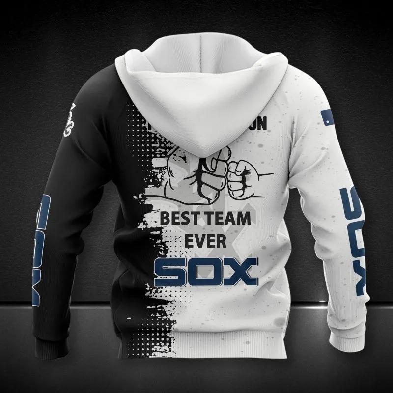 Alternative view of Chicago White Sox Dad And Son MLB All Over Print Hoodie