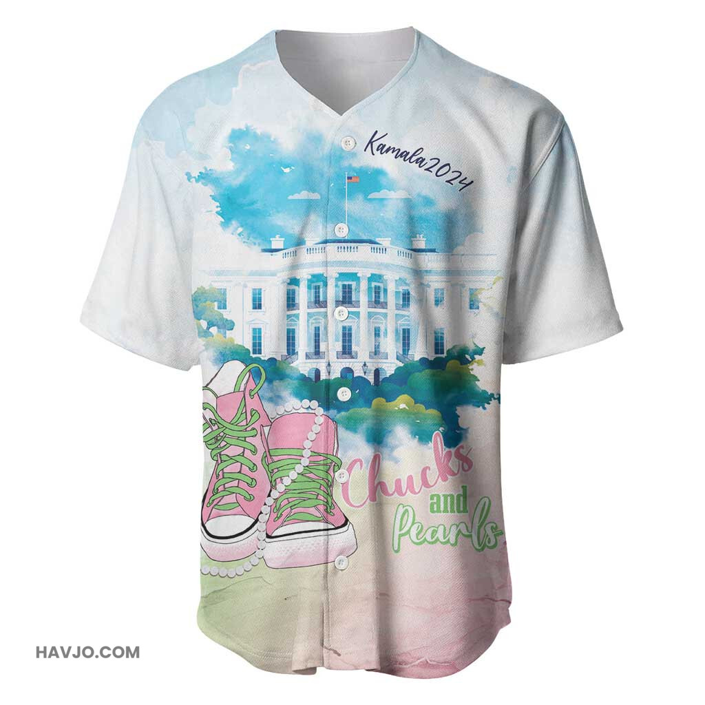 Chucks N Pearls 2024 Pink Green Rocking The World Baseball Jersey