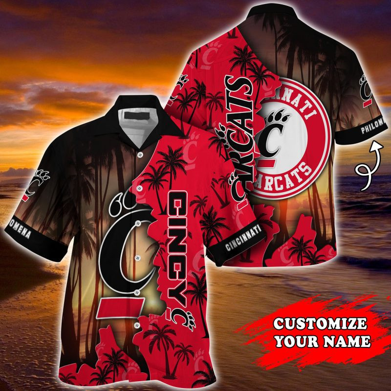 Cincinnati Bearcats Ncaa Personalized Summer Hawaiian Shirt Tropical Aloha Button Up