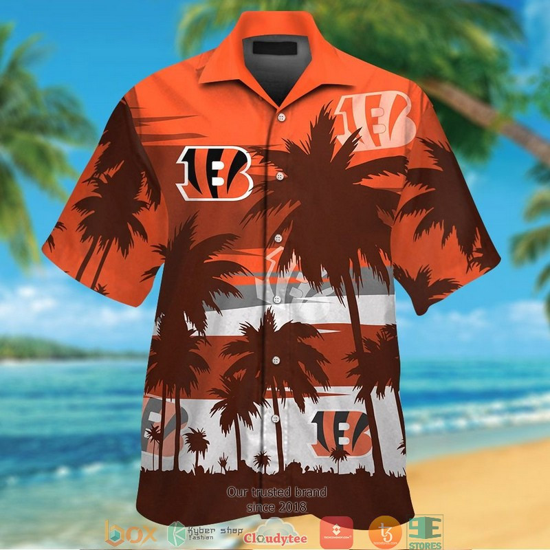 Cincinnati Bengals Coconut Orange Hawaiian Shirt Tropical Aloha Button Up