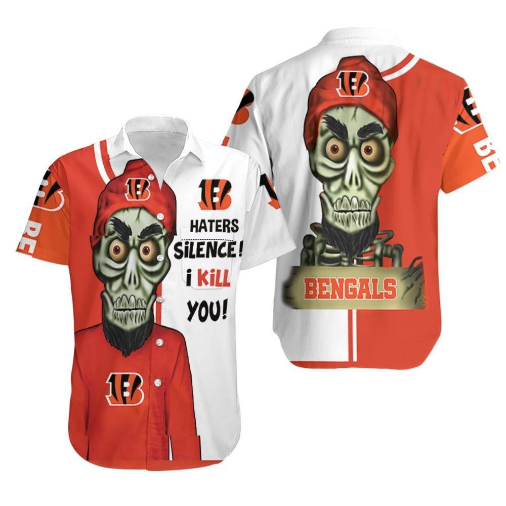 Cincinnati Bengals Haters I Kill You Hawaiian Shirt Tropical Aloha Button Up